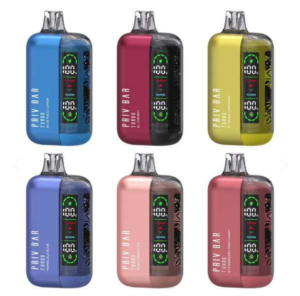 Vaporizador Desechable Inteligente Priv Bar Turbo 15000 con Pantalla LED